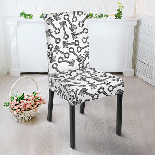 Engine Piston Pattern Print Design 01 Dining Chair Slipcover