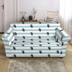 Ninja Pattern Stripe Background Loveseat Couch Slipcover