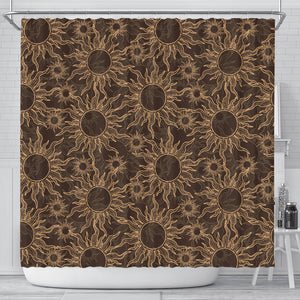 Sun Pattern Theme Shower Curtain Fulfilled In US