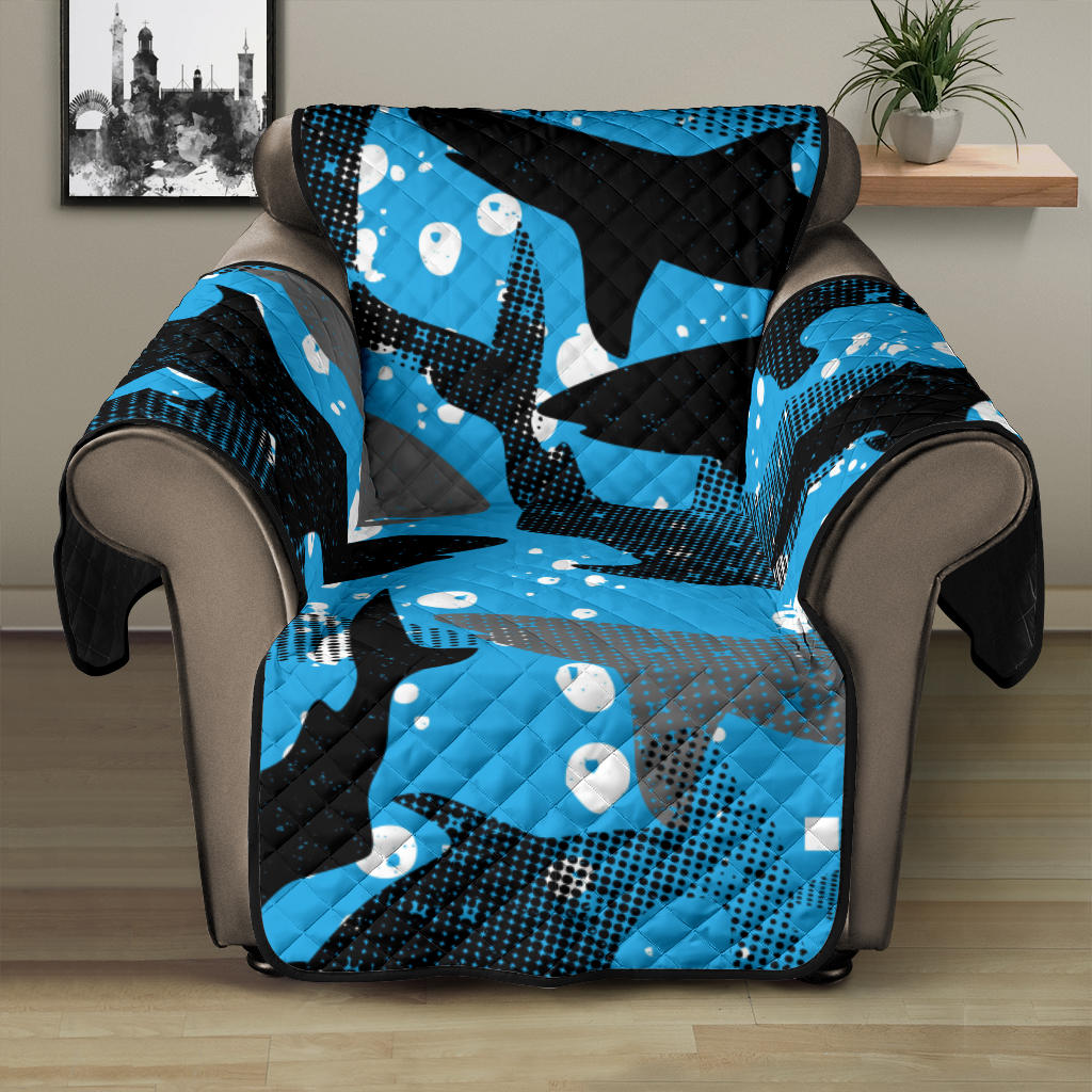 Shark Pattern Background Recliner Cover Protector