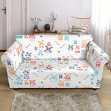 Hand Drawn Windmill Pattern Loveseat Couch Slipcover