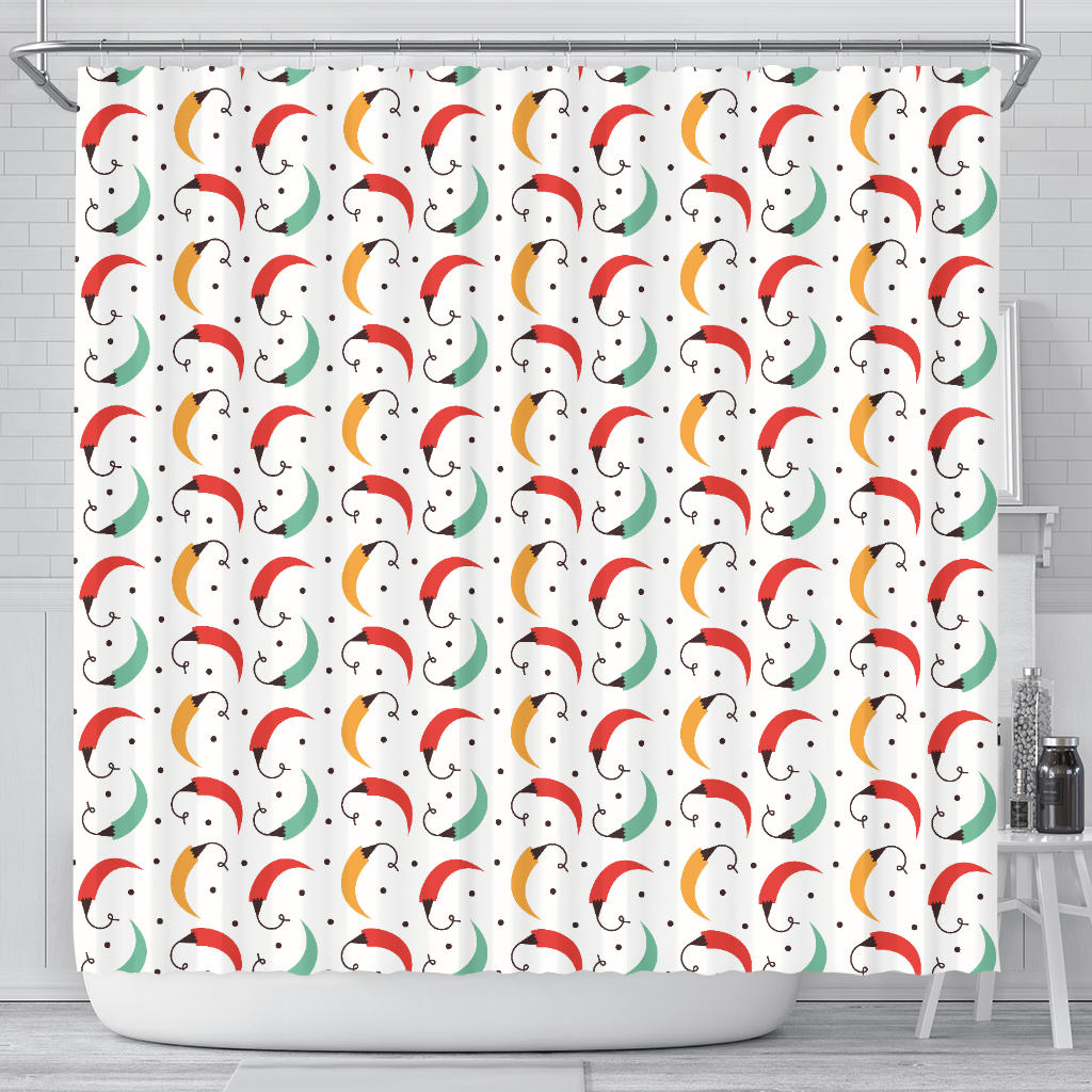 Red Green Yellow Chili Pattern Shower Curtain Fulfilled In US
