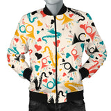 Saxophone Pattern Background Men Bomber Jacket