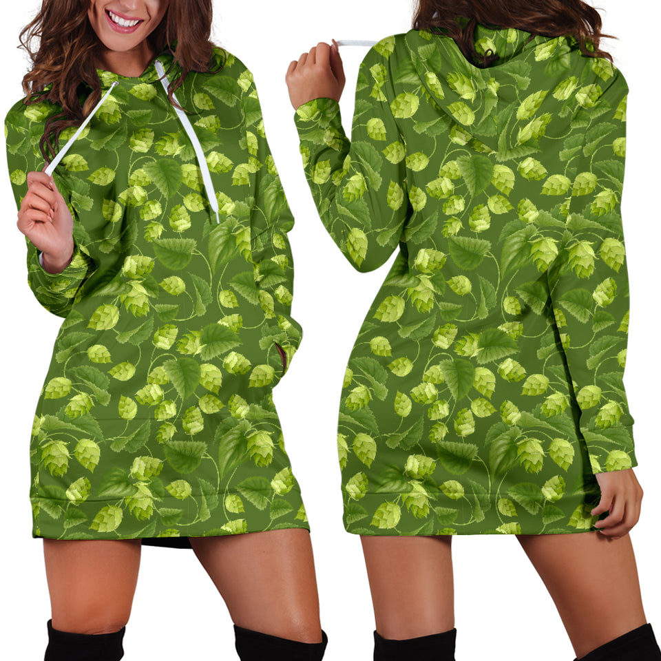 Hop Pattern Women Hoodie Dress