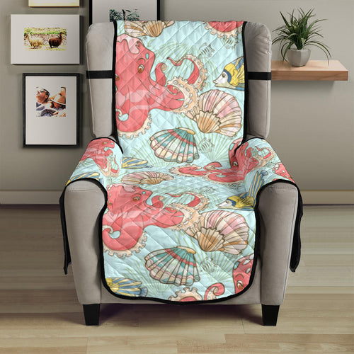 Octopus Fish Shell Pattern Chair Cover Protector