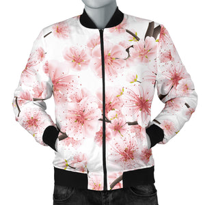 Sakura Pattern Theme Men Bomber Jacket