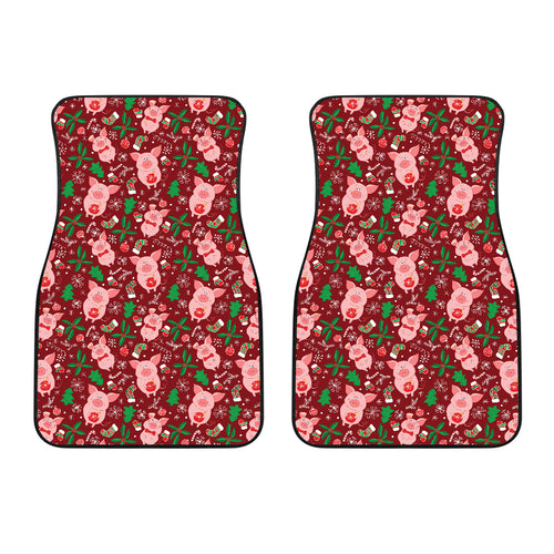 Pig Pattern Print Design 01 Front Car Mats