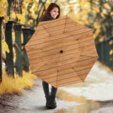 Wood Printed Pattern Print Design 04 Umbrella