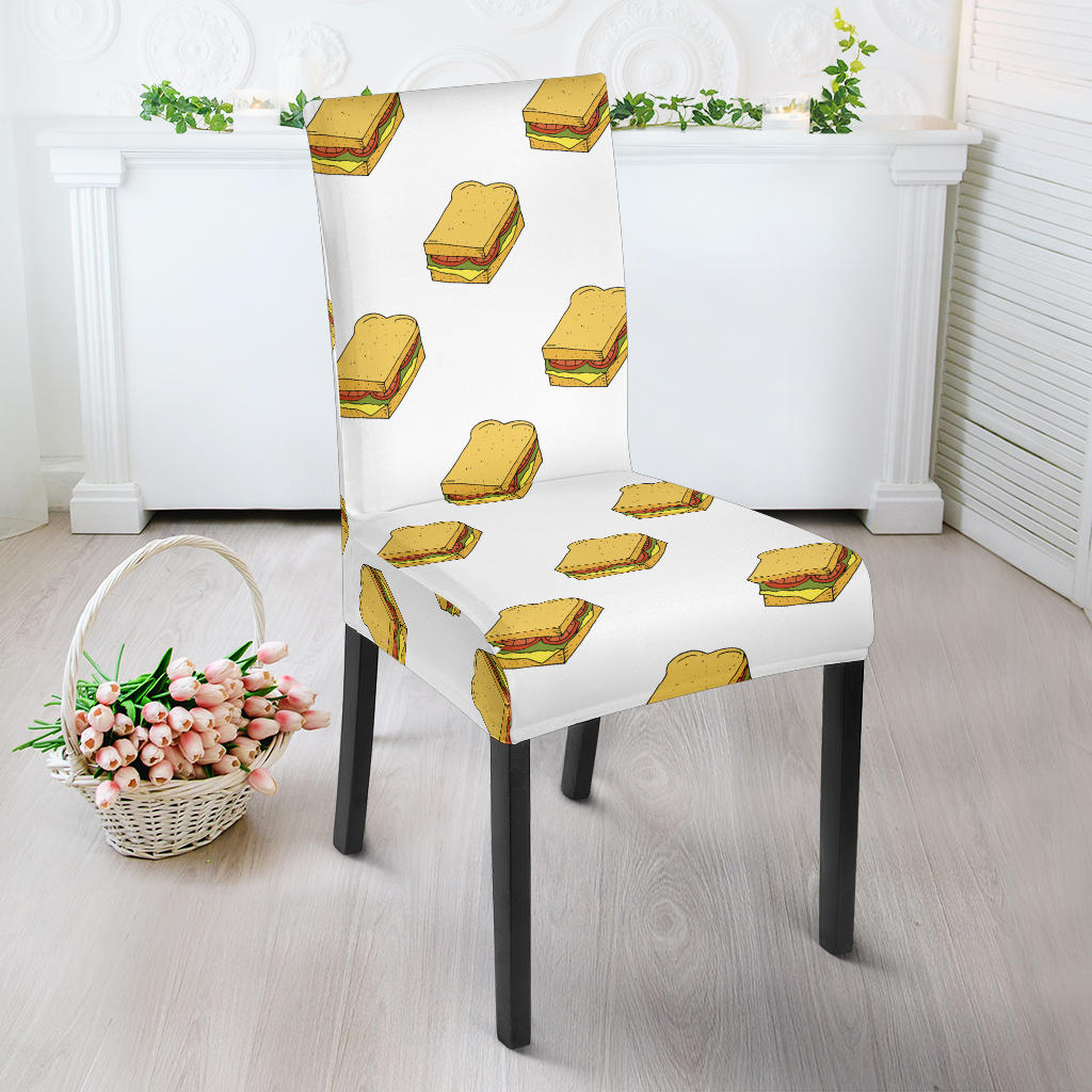 Sandwich Pattern Print Design 04 Dining Chair Slipcover
