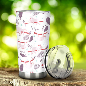 Sloth Leaves Pattern Tumbler