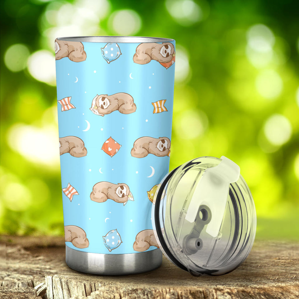 Sleep Sloth Pattern Tumbler