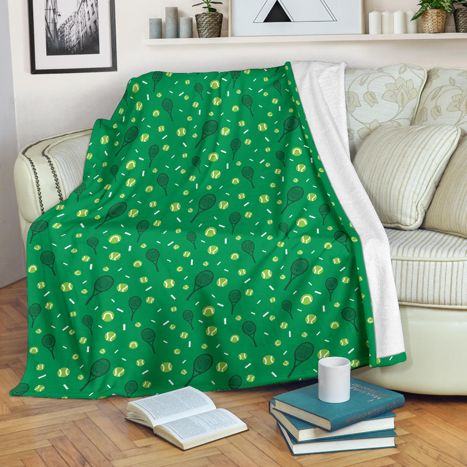 Tennis Pattern Print Design 03 Premium Blanket