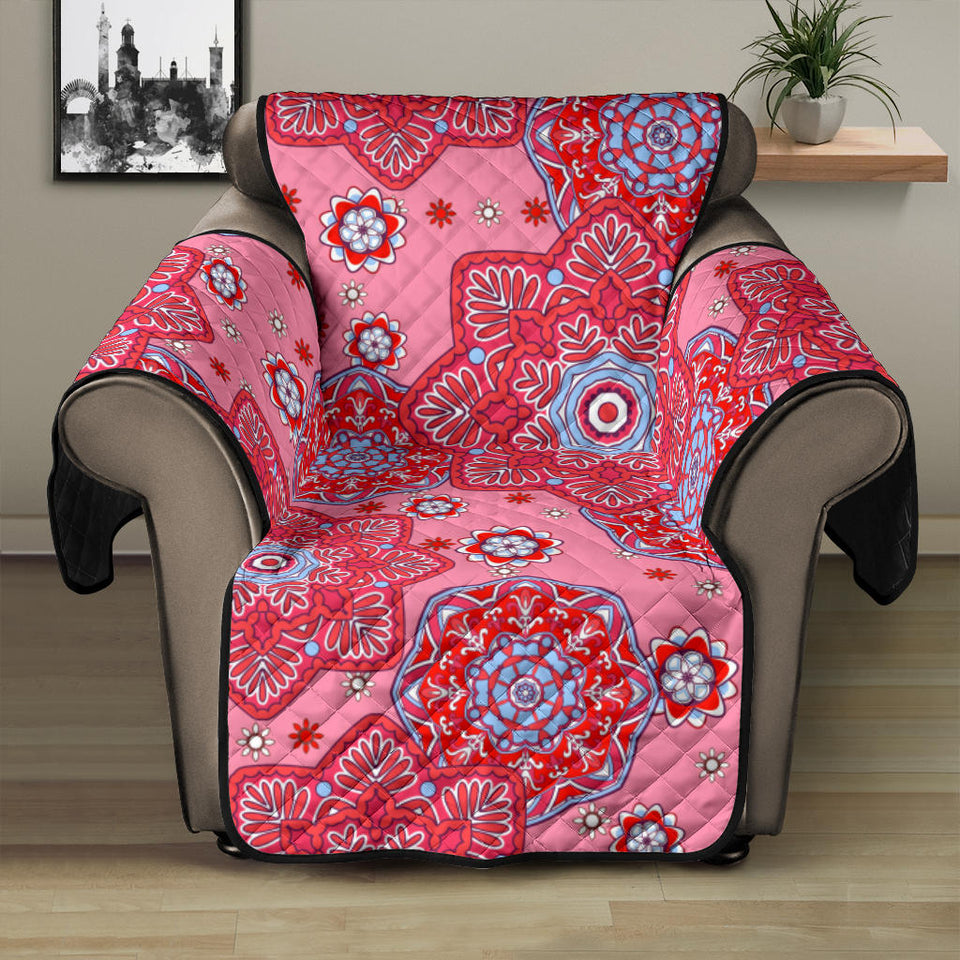 Indian Pink Pattern Recliner Cover Protector