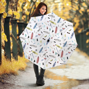 Surfboard Pattern Print Design 01 Umbrella