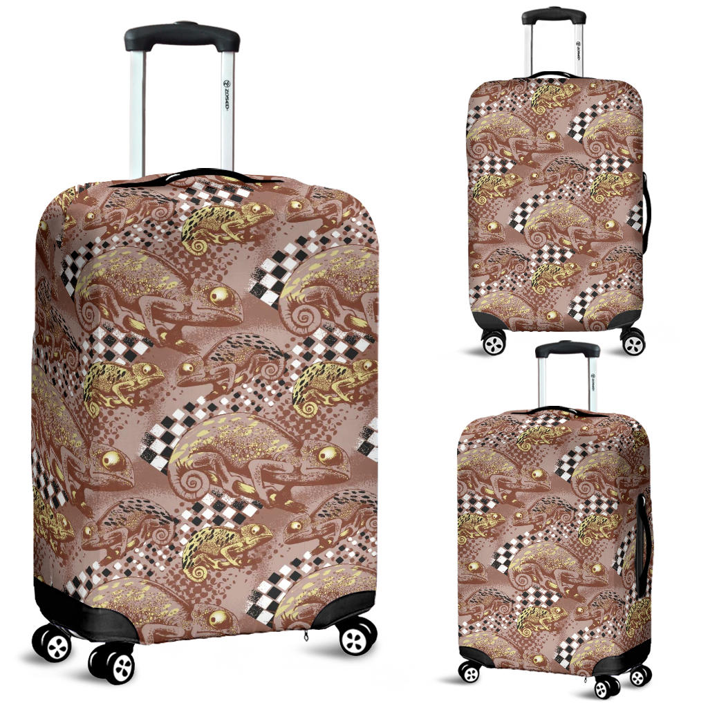 Chameleon Lizard Pattern Luggage Covers