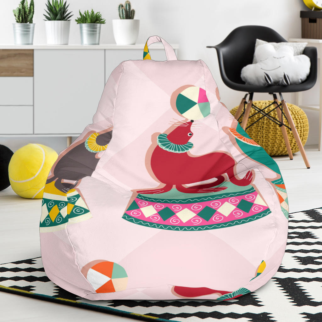 Colorful Sea Lion Pattern Bean Bag Cover