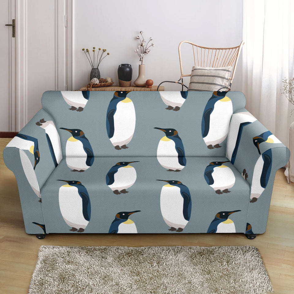 Penguin Pattern Theme Loveseat Couch Slipcover