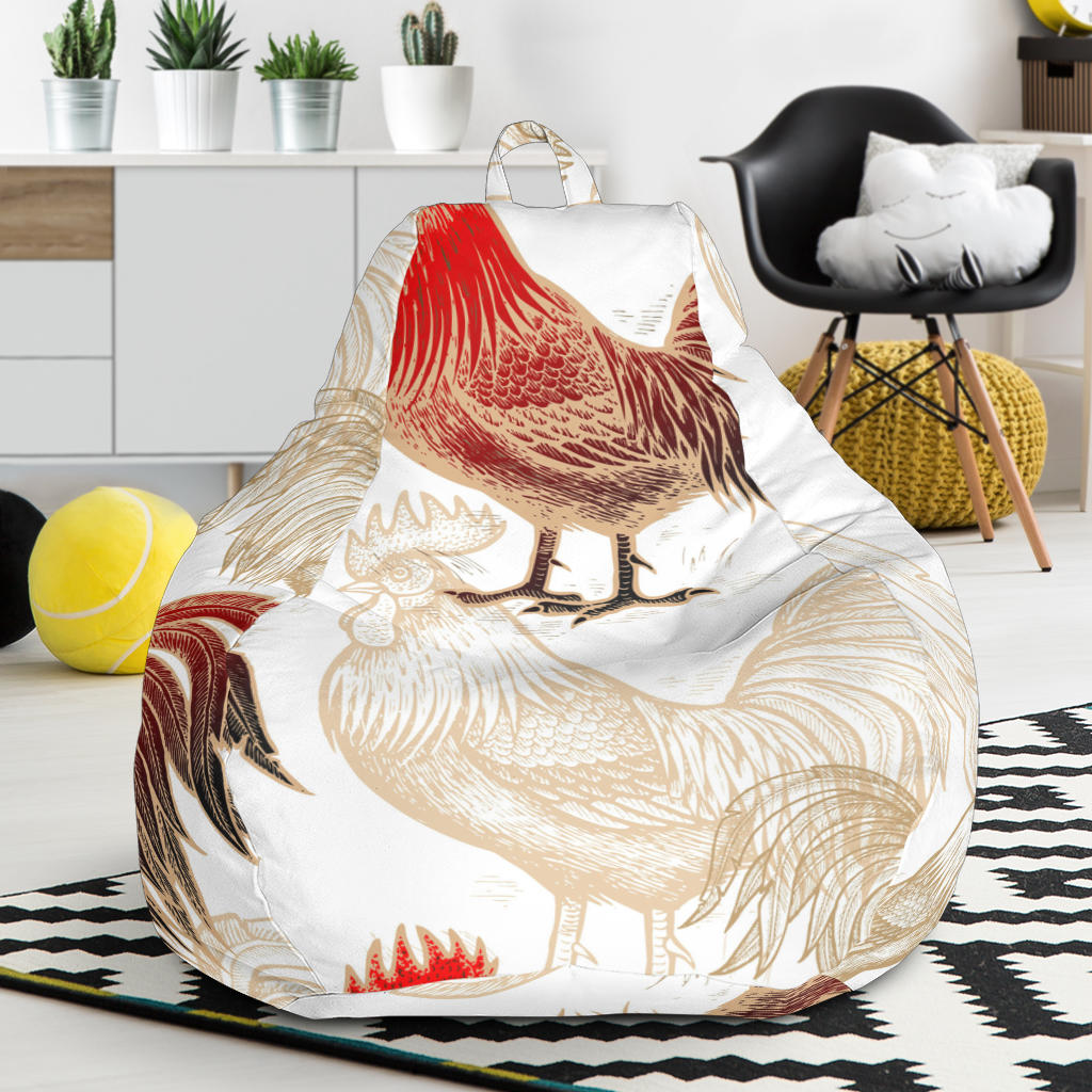 Rooster Chicken Pattern Bean Bag Cover