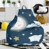 Sheep Playing Could Moon Pattern  Bean Bag Cover