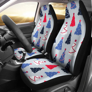 Christmas Tree Star Pattern Universal Fit Car Seat Covers