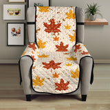 Red and Orange Maple Leaves Pattern Chair Cover Protector