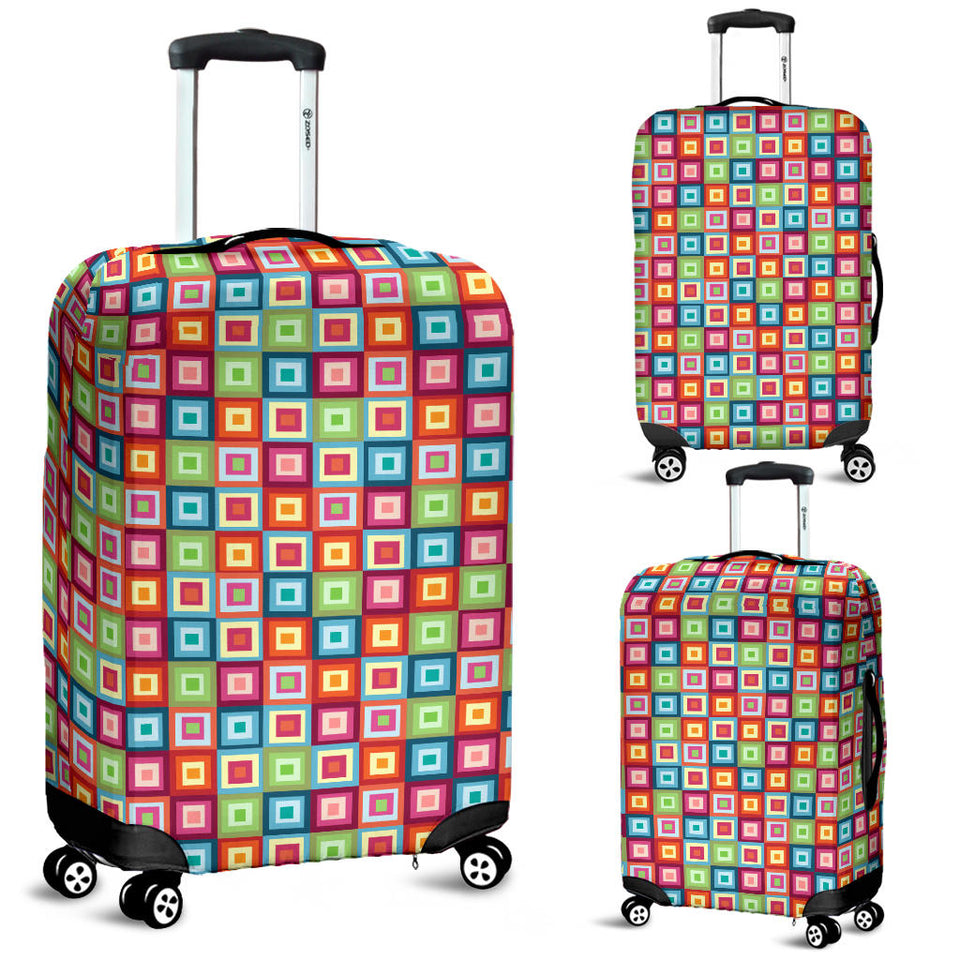 Rainbow Rectancular Pattern Luggage Covers
