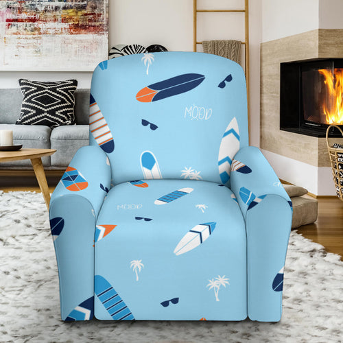 Surfboard Pattern Print Design 05 Recliner Chair Slipcover