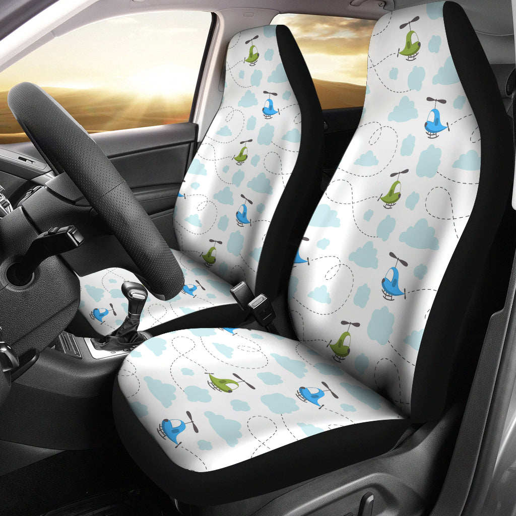 Helicopter Pattern Universal Fit Car Seat Covers