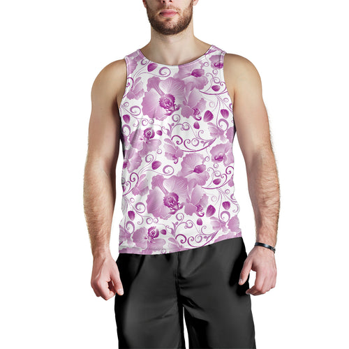 Orchid Pattern Men Tank Top