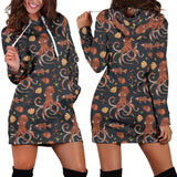 Octopus Pattern Women Hoodie Dress