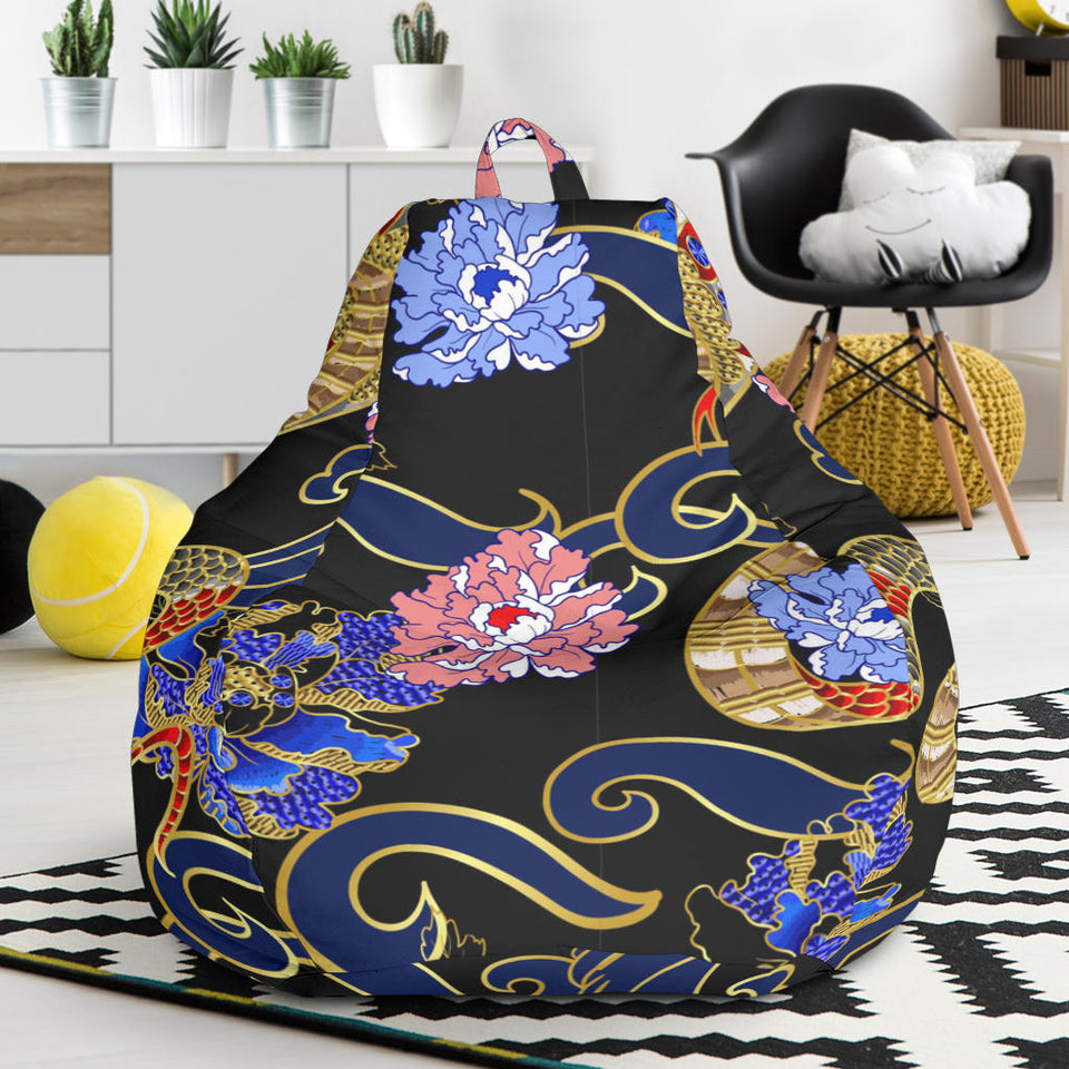 Snake Flower Pattern Bean Bag Cover