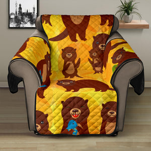 Otter Pattern Recliner Cover Protector