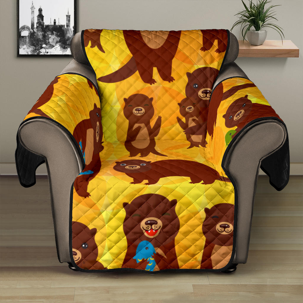 Otter Pattern Recliner Cover Protector