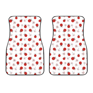 Ladybug Pattern Print Design 04 Front Car Mats