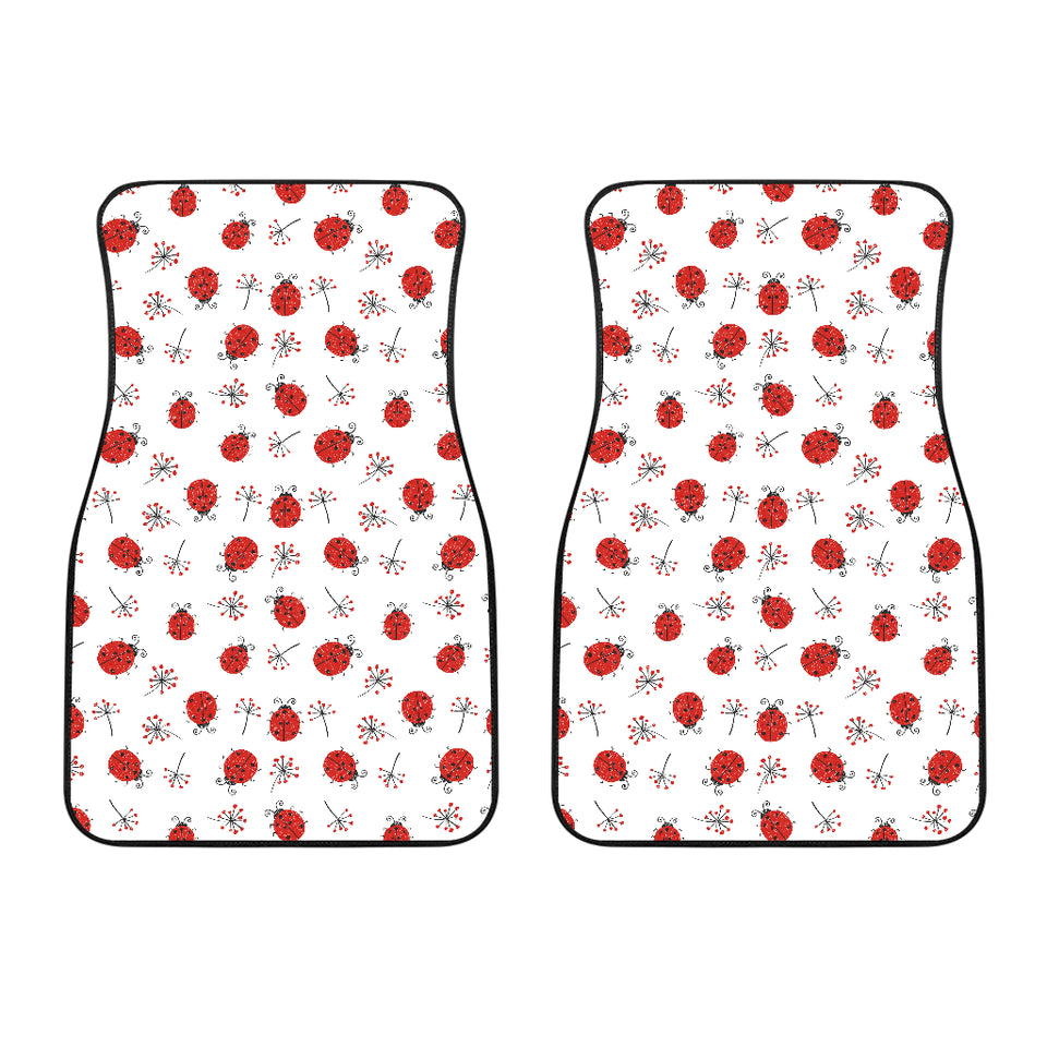 Ladybug Pattern Print Design 04 Front Car Mats