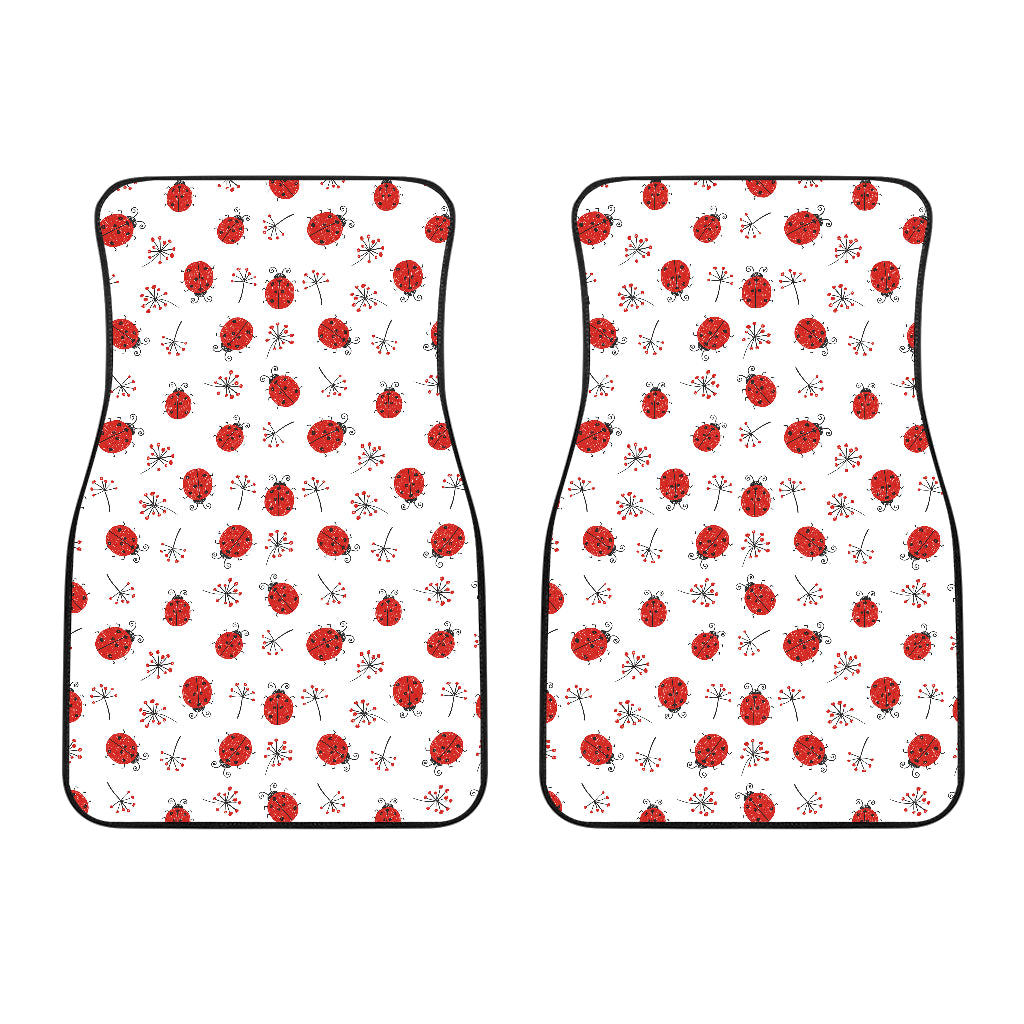 Ladybug Pattern Print Design 04 Front Car Mats