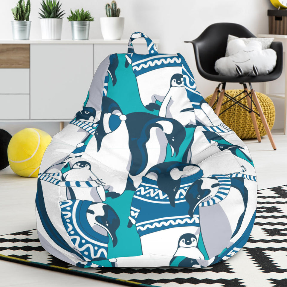 Penguin Pattern Bean Bag Cover