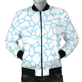 Polar Bear Ice Pattern Men Bomber Jacket