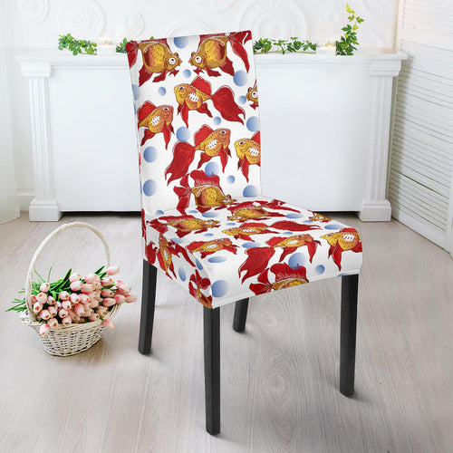 Goldfish Pattern Print Design 02 Dining Chair Slipcover
