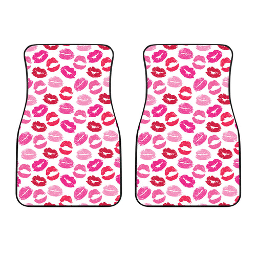 Lips Pattern Print Design 05 Front Car Mats