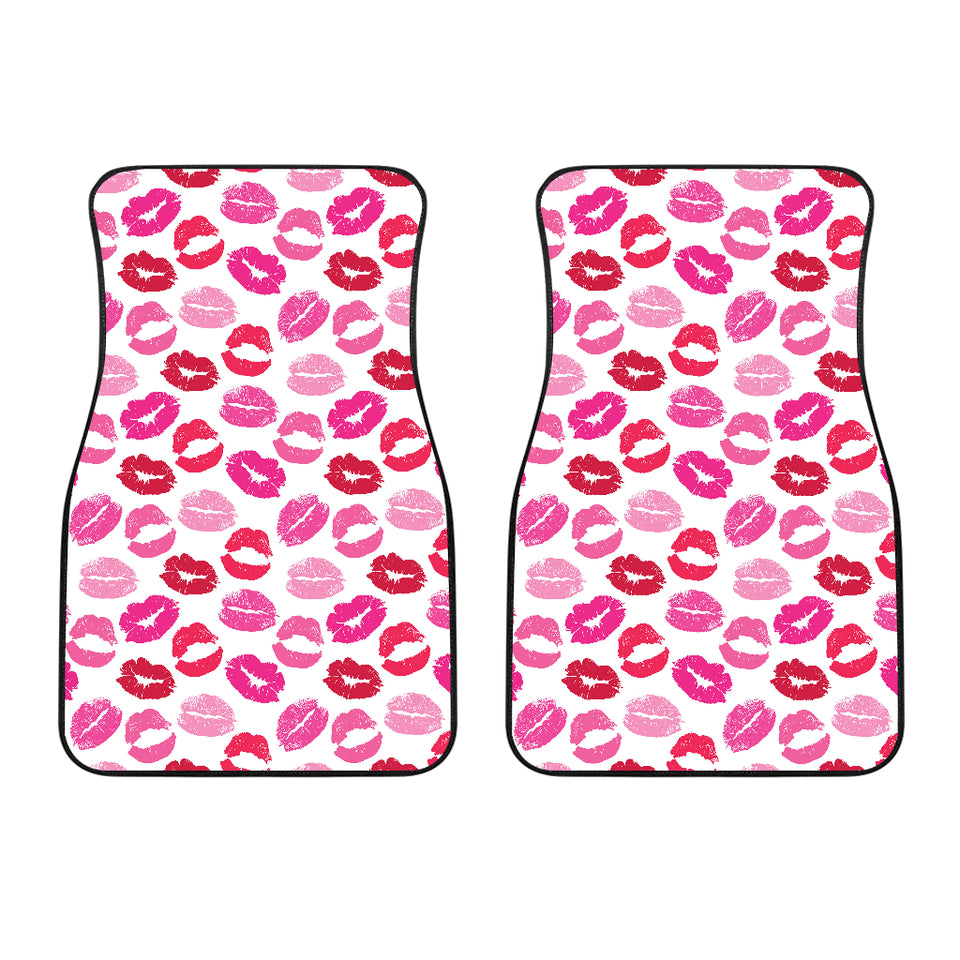 Lips Pattern Print Design 05 Front Car Mats