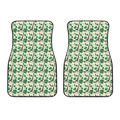 Giraffe Pattern Print Design 02 Front Car Mats