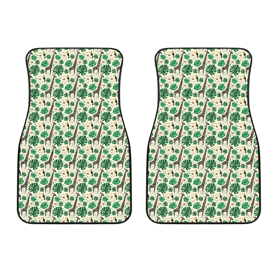 Giraffe Pattern Print Design 02 Front Car Mats