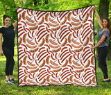 Sausage Pattern Print Design 05 Premium Quilt