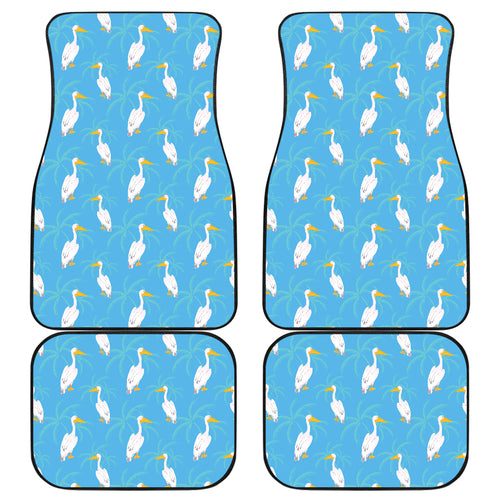 Pelican Pattern Print Design 02 Front and Back Car Mats