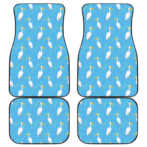 Pelican Pattern Print Design 02 Front and Back Car Mats