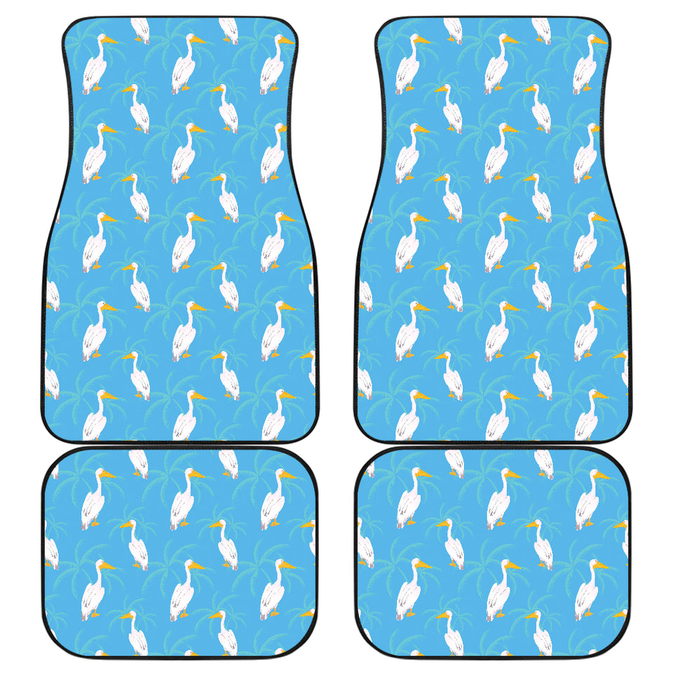 Pelican Pattern Print Design 02 Front and Back Car Mats