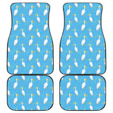 Pelican Pattern Print Design 02 Front and Back Car Mats