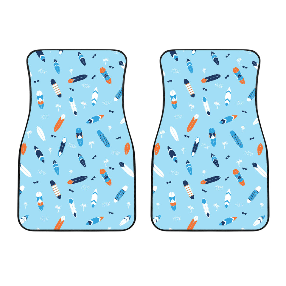 Surfboard Pattern Print Design 05 Front Car Mats