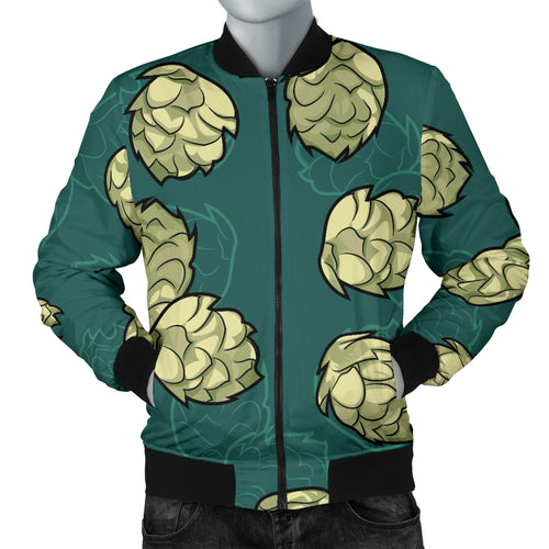 Hop Pattern Background Men Bomber Jacket